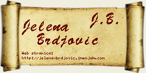 Jelena Brđović vizit kartica